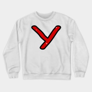 Letter Y. Name with letter Y. Personalized gift. Abbreviation. Abbreviation. Lettering Crewneck Sweatshirt